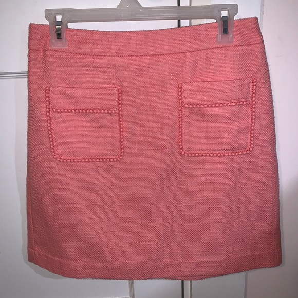 LOFT Dresses & Skirts - Loft Coral Front Pocket A Line Mini Skirt (size 4)